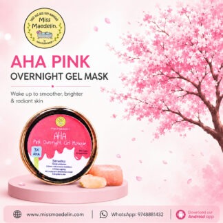 AHA Pink Overnight Gel Mask - Alpha Hydroxy Acids -50 gm
