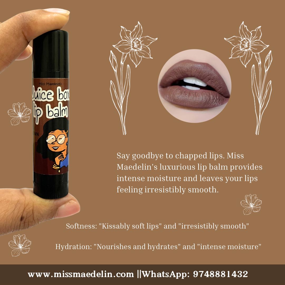 Juice box lip balm ( MUD BROWN)