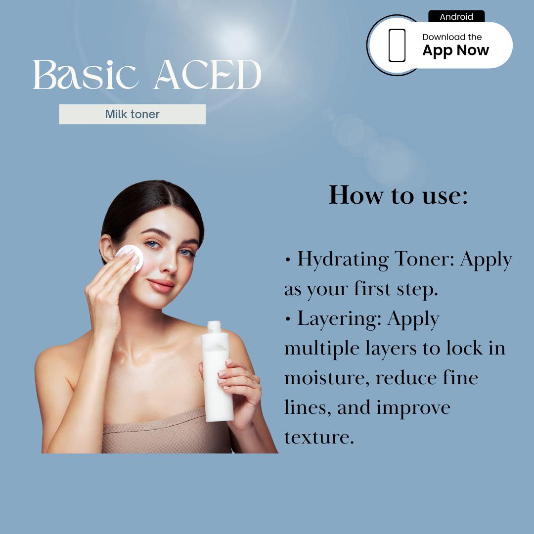 BASIC ACED MILK TONER WITH PANTHENOL 100 ml - Image 2